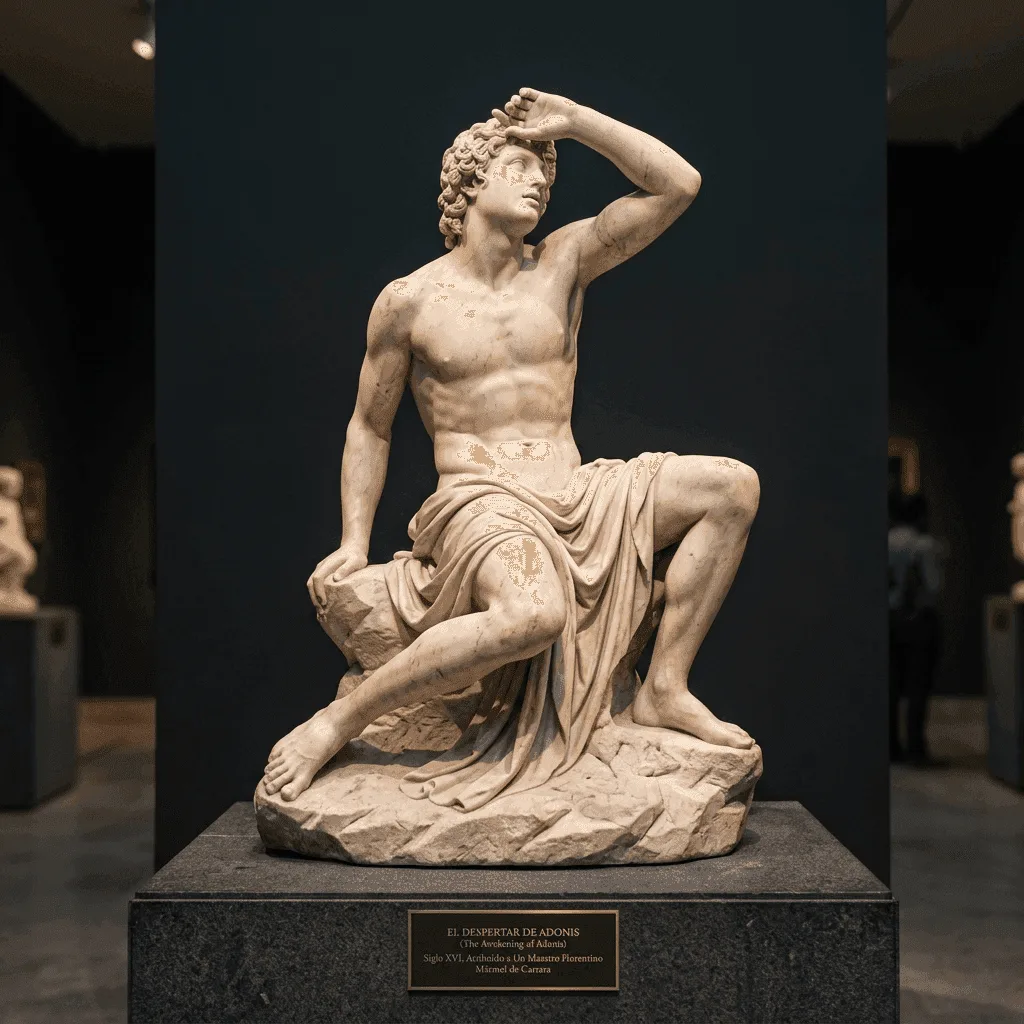 The Awakening of Adonis - Renaissance Marble Sculpture