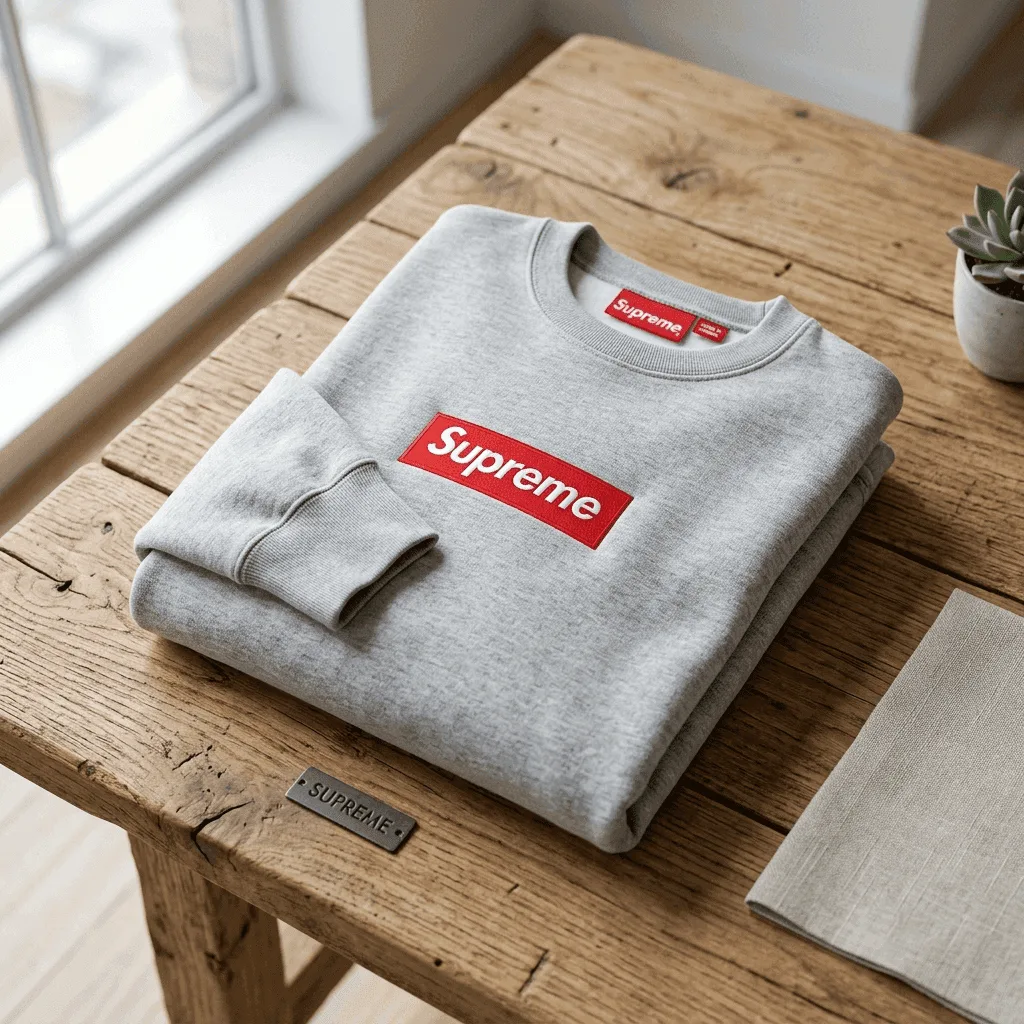 Supreme Box Logo Hoodie - Heather Grey (Size L)